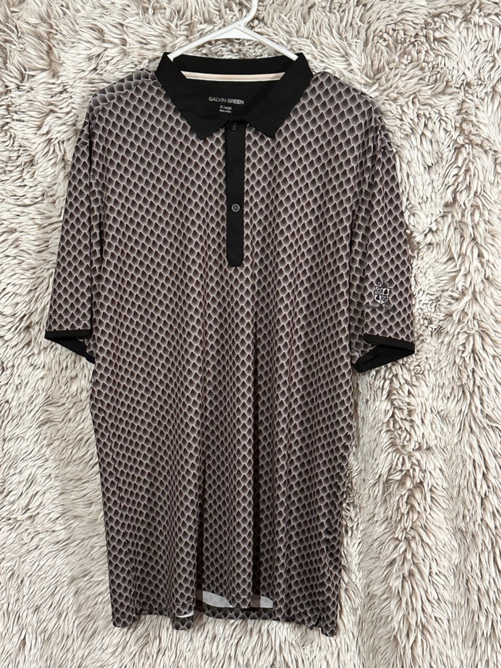 Galvin Green Men's Grey Geometric Polo